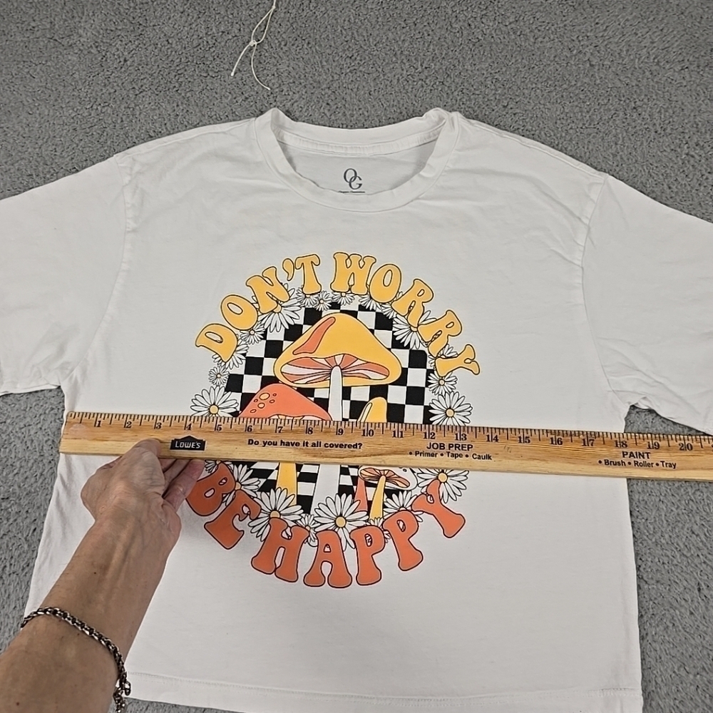 Women's Organic Generation Size M 100% Cotton T-shirt "don't worry, be happy " - Picture 3 of 7